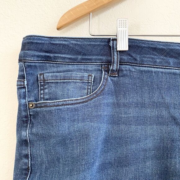 Venezia Lane Bryant Womens 24S Dark Wash Stretch Denim Blue Jeans - Picture 3 of 10